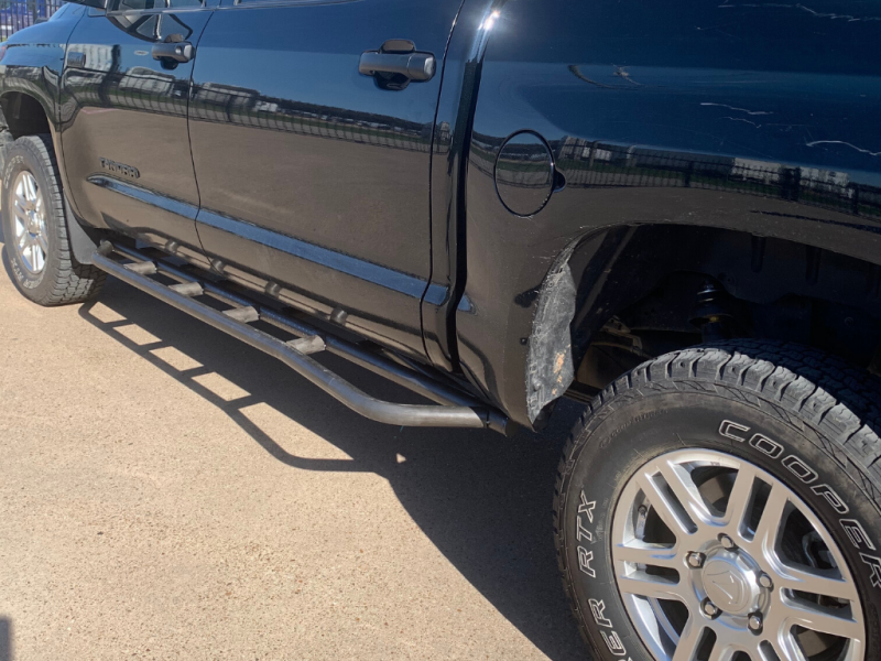 Cali Raised 2022 Toyota Tundra Rock Sliders - Non Hybrid/No Kick Out/No Filler Plate/Powder Coat Steps Cali Raised LED