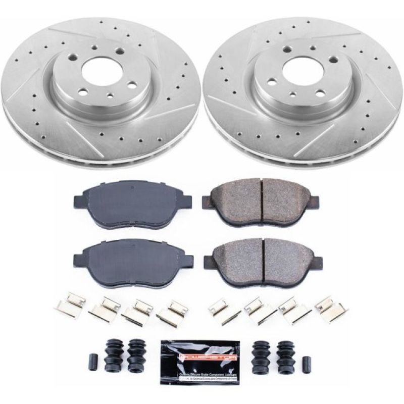 Power Stop 12-18 Fiat 500 Front Z23 Evolution Sport Brake Kit Brake Kits - Performance D&S PowerStop