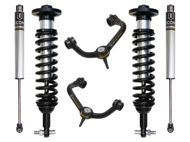 ICON 2015+ Ford F-150 4WD 0-2.63in Stage 2 Suspension System w/Tubular Uca Coilovers ICON