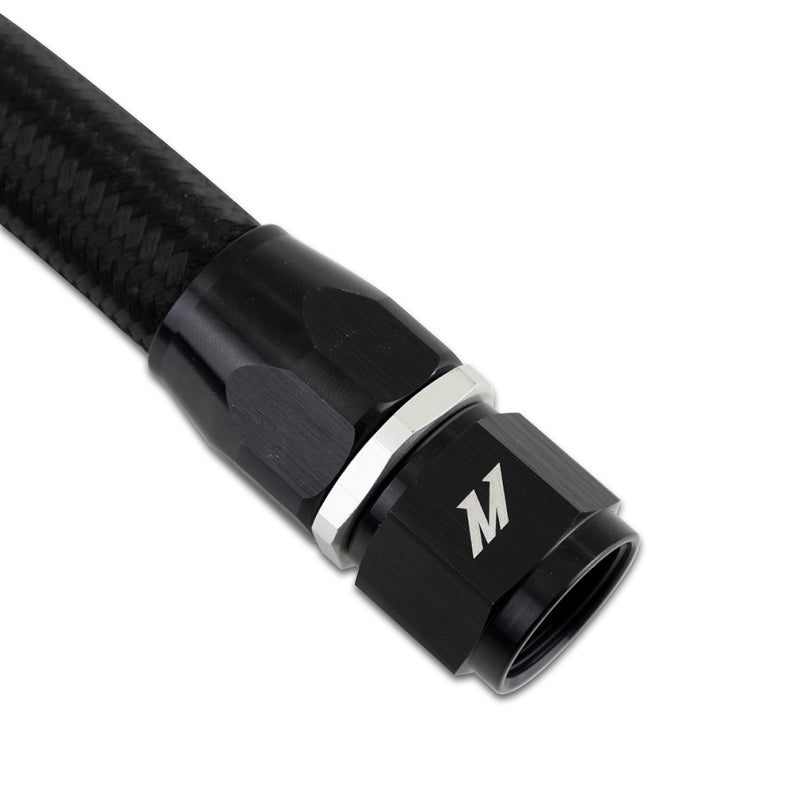 Mishimoto 3Ft Stainless Steel Braided Hose w/ -10AN Straight/90 Fittings - Black Hoses Mishimoto