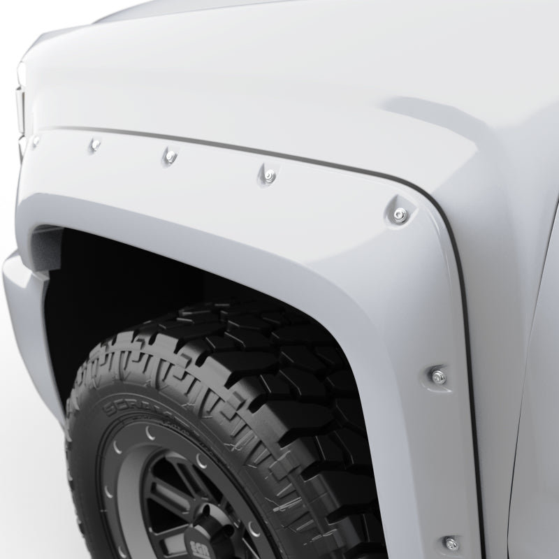 EGR 14+ Chev Silverado 6-8ft Bed Bolt-On Look Color Match Fender Flares - Set - Summit White Fender Flares EGR