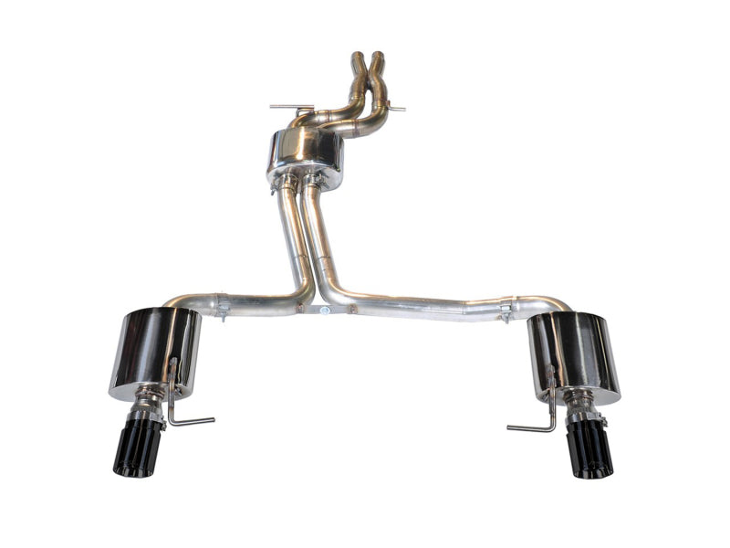 AWE Tuning Audi C7 A7 3.0T Touring Edition Exhaust - Dual Outlet Diamond Black Tips Catback AWE Tuning