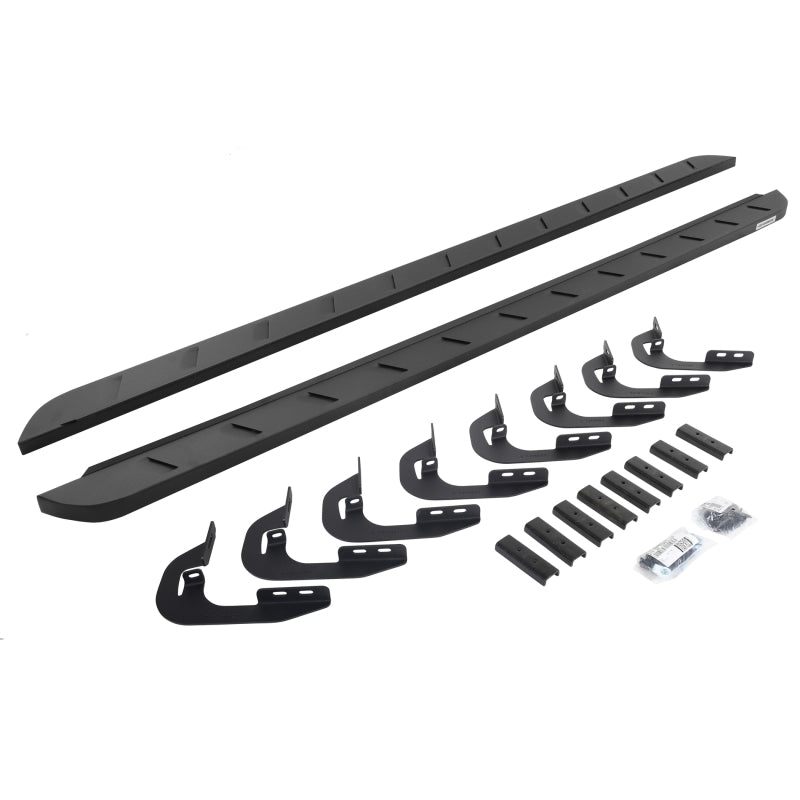 Go Rhino 14-18 GMC Sierra 1500 CC 4DR RB10 Slim Running Boards Kit (Incl. Brackets) - Tex. Blk Running Boards Go Rhino