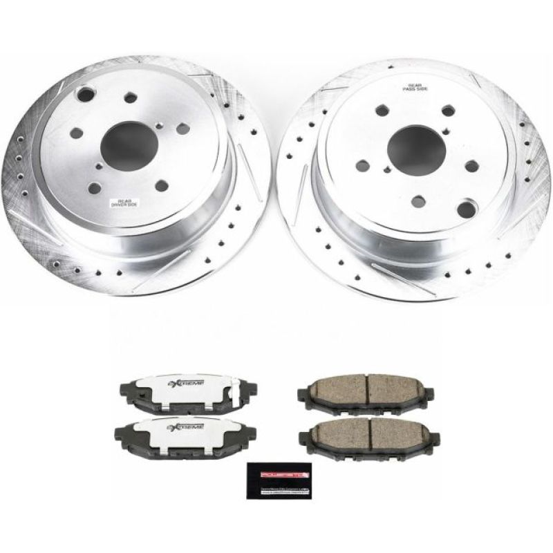 Power Stop 15-19 Subaru WRX Rear Z26 Street Warrior Brake Kit Brake Kits - Performance D&S PowerStop