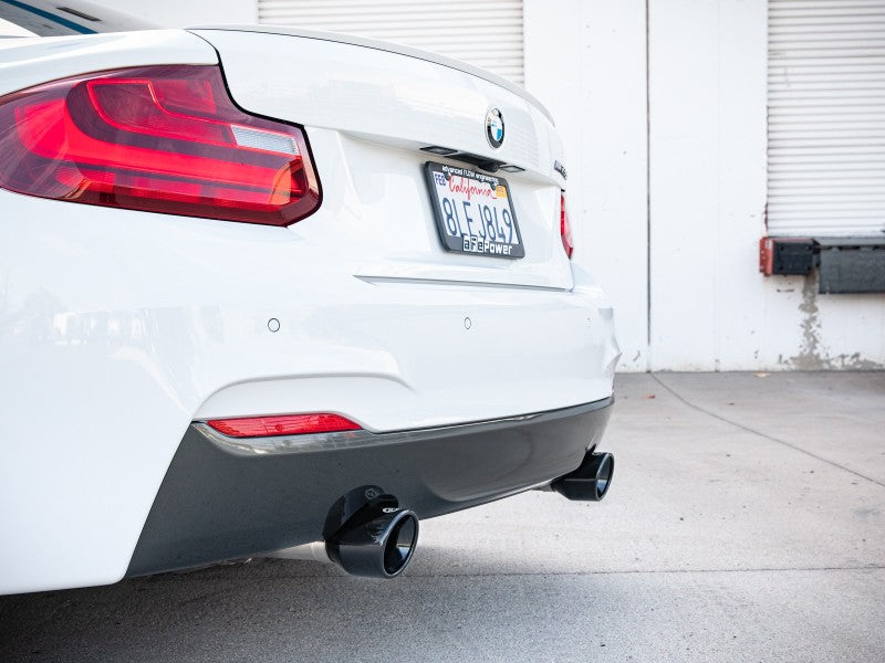 aFe MACHForce XP 3in to 2.5in 304 SS Axle-Back Exhaust w/ Black Tips 14-16 BMW M235i Axle Back aFe