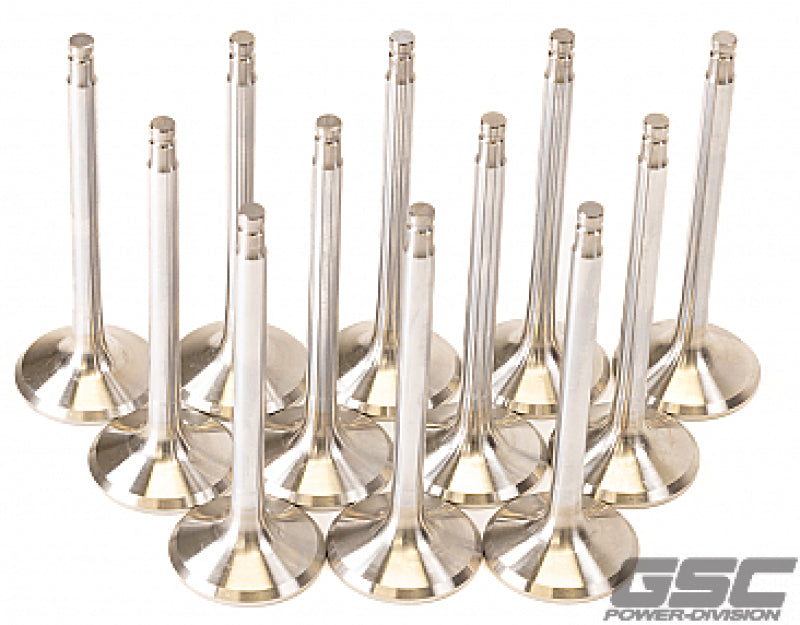 GSC P-D Nissan VR38DETT 33.15mm Head +1mm OS 91.95mm Long 6.6mm Stem Exhaust Valve - Set of 12 Valves GSC Power Division