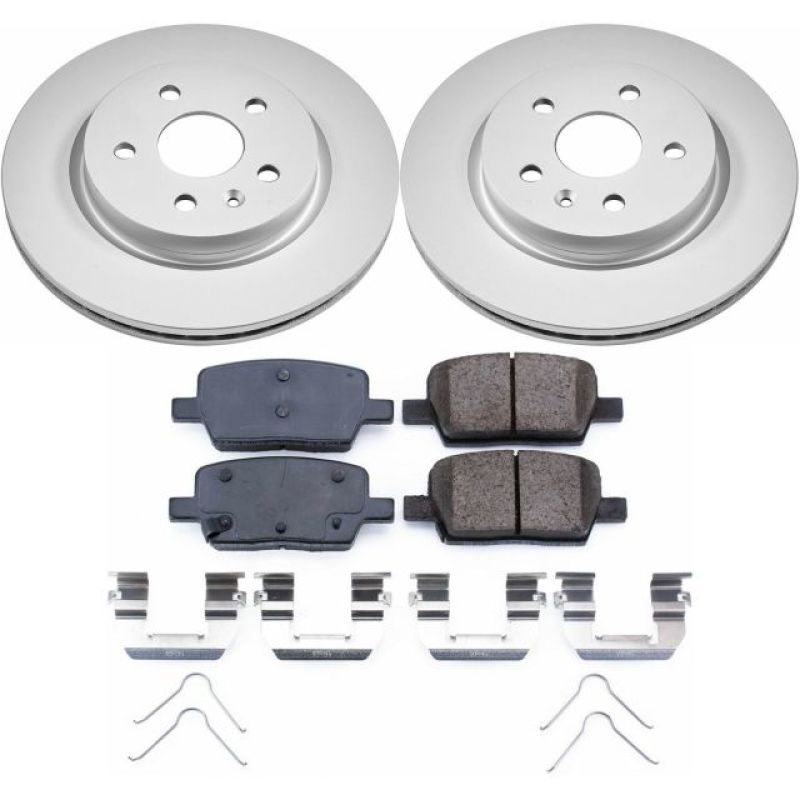 Power Stop 16-18 Cadillac CT6 Rear Z17 Evolution Geomet Coated Brake Kit Brake Kits - Performance Blank PowerStop