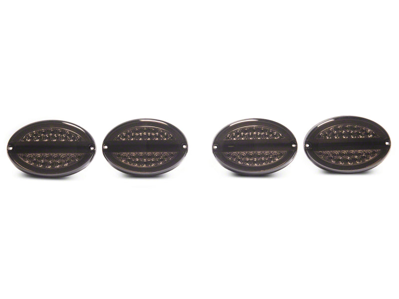 Raxiom 97-04 Chevrolet Corvette C5 Axial Series LED Tail Lights- Chrome Housing- Smoked Lens Tail Lights Raxiom