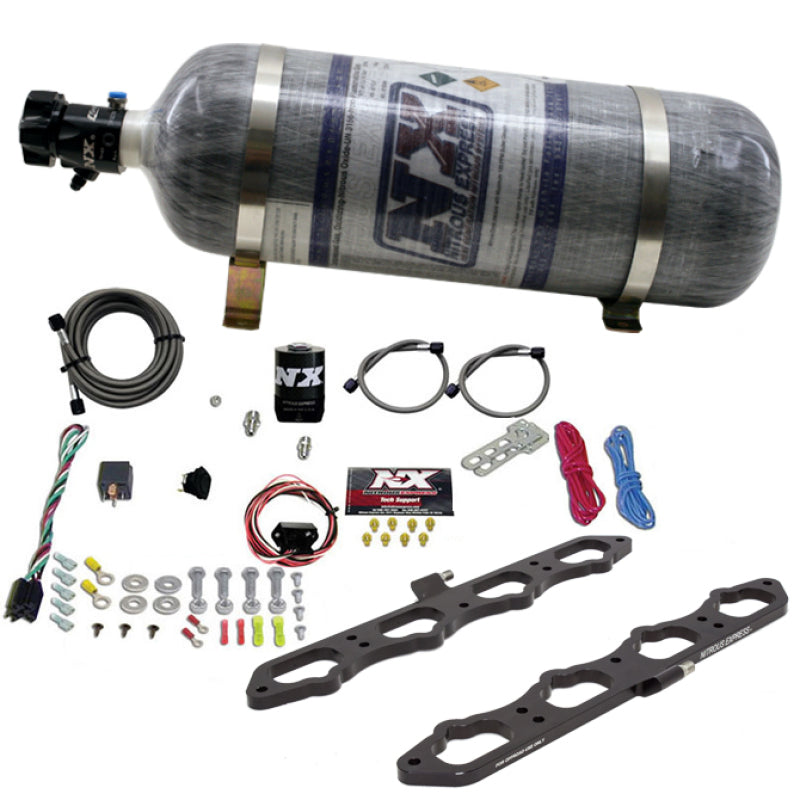 Nitrous Express 2018+ Ford 5.0L Coyote Dry Direct Port Plate System w/12lb Bottle Nitrous Systems Nitrous Express