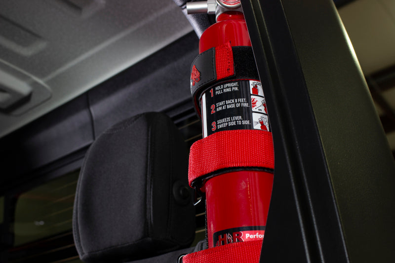 Fishbone Offroad Padded Roll Bar Red Fire Extinguisher Holder Fire Safety Fishbone Offroad