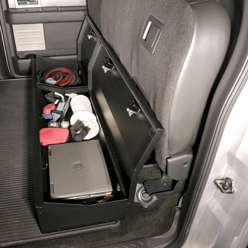 Tuffy Ford F150 Supercrew Underseat Lockbox Full Length W/ Keyed Lock Cargo Boxes & Bags Tuffy Products
