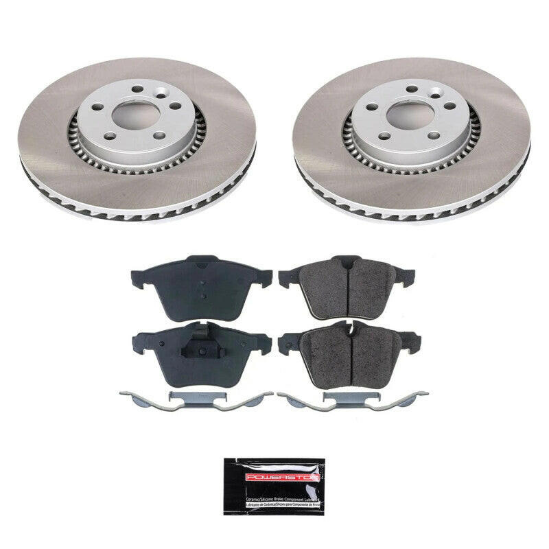 Power Stop 07-14 Volvo S80 Front Semi-Coated Rotor Kit Brake Kits - Performance Blank PowerStop
