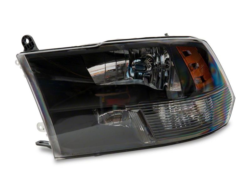 Raxiom 09-18 Dodge RAM 1500 Axial Series Euro Style Headlights w/ Dual Bulb Blk Housing (Clear Lens) Headlights Raxiom