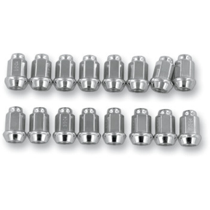 Raceline Conical Lug Nuts - 3/8in-24 - 16 Pack - Chrome Wheel Accessories Raceline