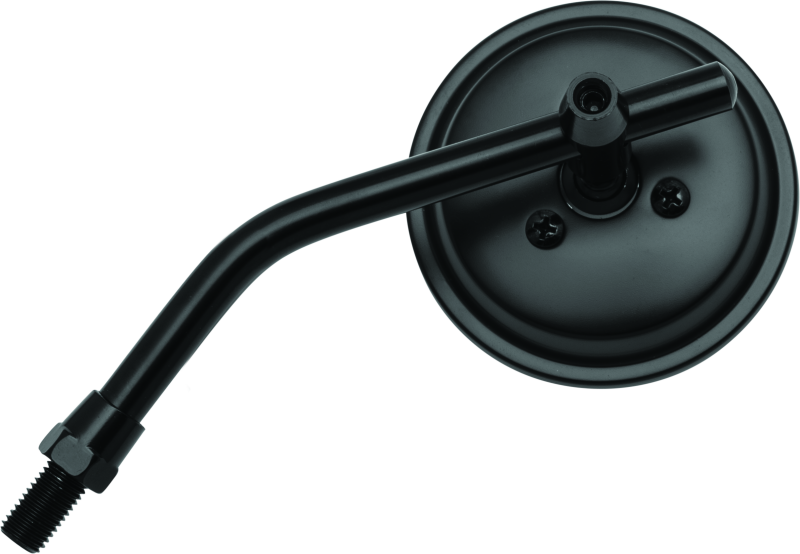 BikeMaster 3in Adjustable Round Mirror 10mm - Each - Black Side Mirrors BikeMaster