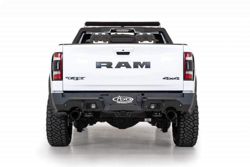 Addictive Desert Designs 2021 Dodge RAM 1500 TRX Stealth Fighter Rear Bumper - Hammer Black Bumpers - Steel Addictive Desert Designs