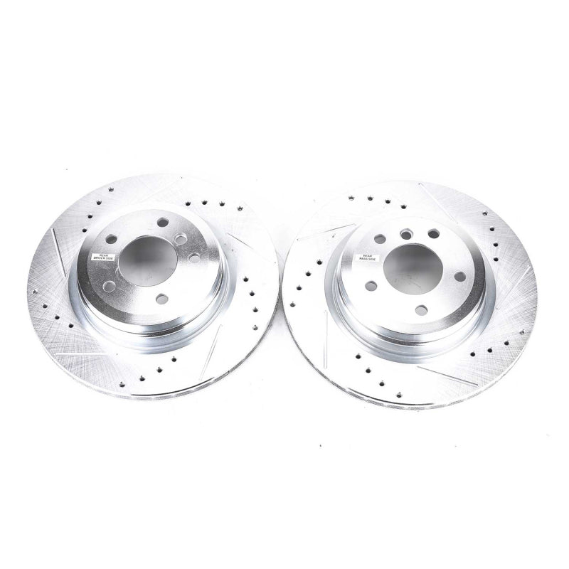 Power Stop 2006 BMW 330i Rear Evolution Drilled & Slotted Rotors - Pair Brake Rotors - Slot & Drilled PowerStop