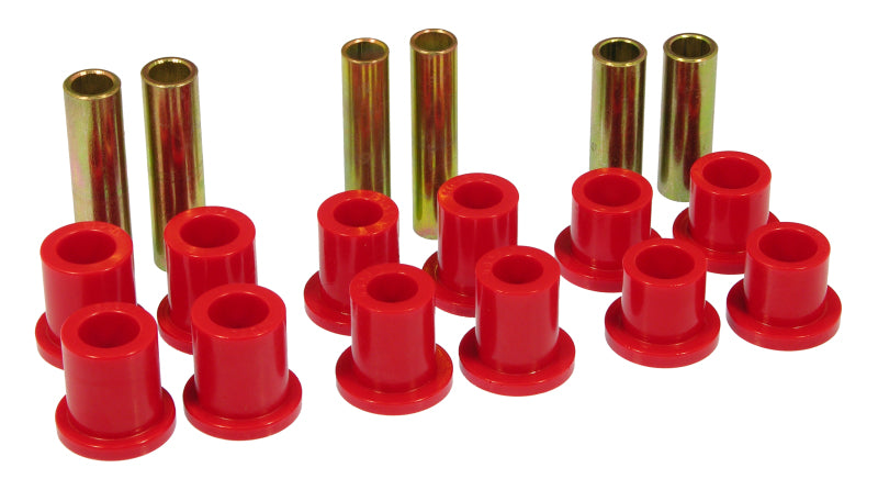 Prothane 73-79 Ford F350 2wd Rear Leaf Spring Bushings - Red Bushing Kits Prothane