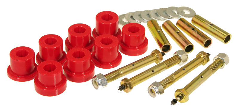 Prothane 76-86 Jeep CJ5/7/8 Front & Rear Main Spring Eye Bushings - Red Bushing Kits Prothane