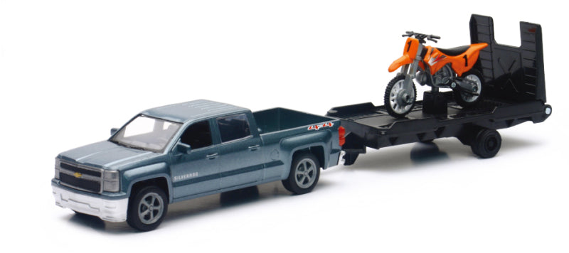 New Ray Toys Chevy Silverado Pickup with Dirt Bike/ Scale - 1:43 Toys New Ray Toys