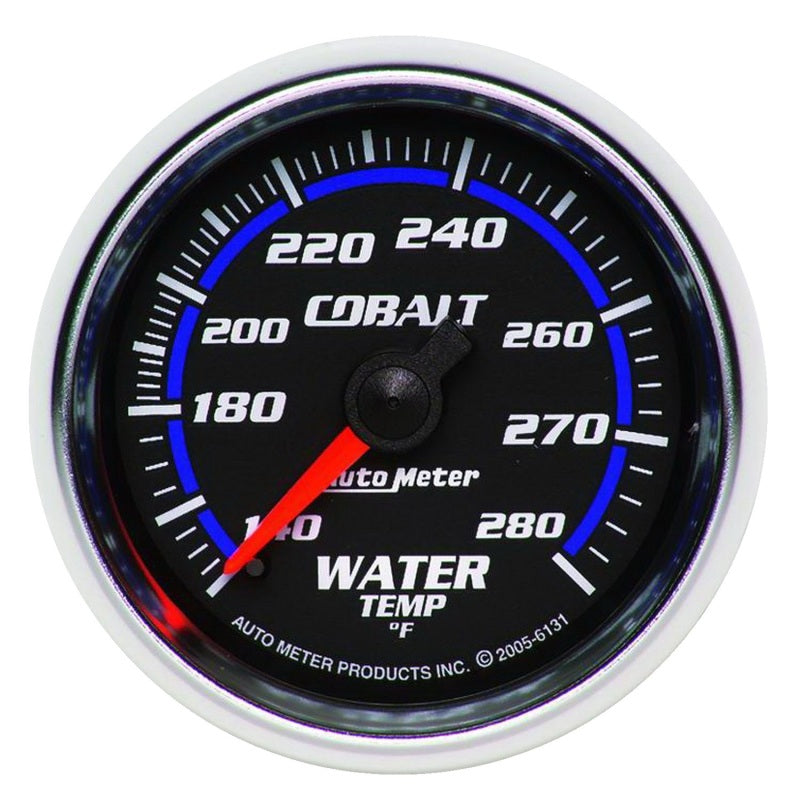 Autometer Cobalt 52mm 140-280 Deg F Mechanical Water Temperature Gauge Gauges AutoMeter