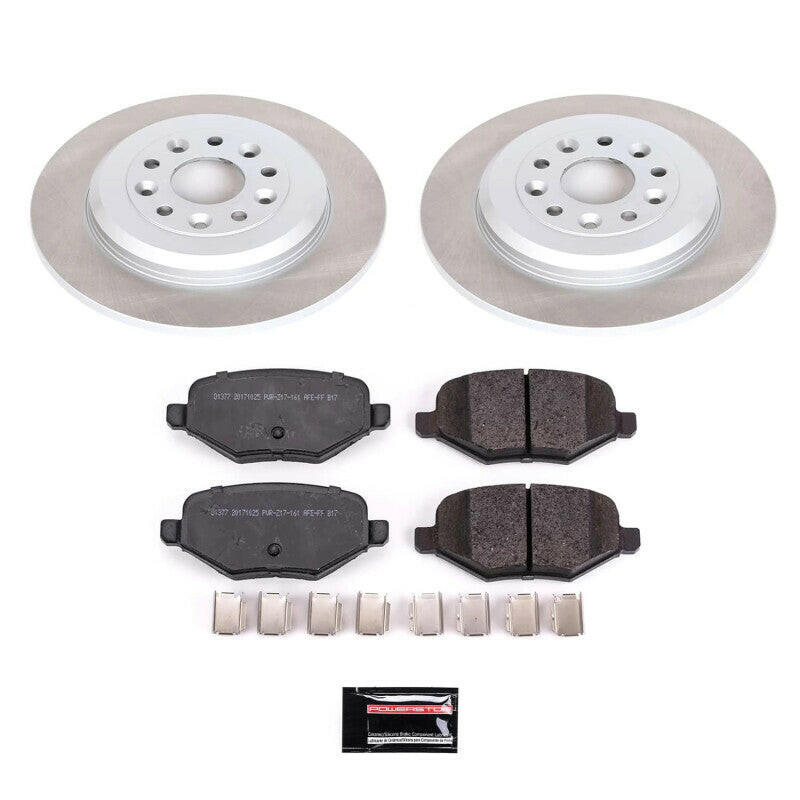 Power Stop 11-12 Lincoln MKX Rear Semi-Coated Rotor Kit Brake Kits - Performance Blank PowerStop