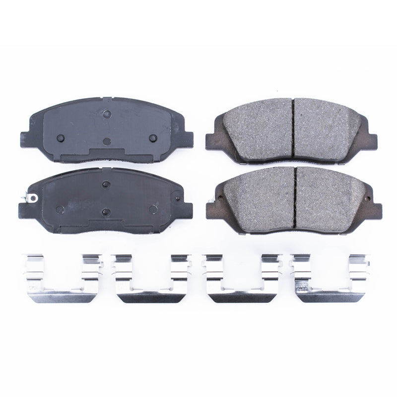 Power Stop 17-18 Hyundai Santa Fe Front Z17 Evolution Ceramic Brake Pads w/Hardware Brake Pads - OE PowerStop