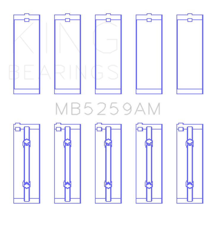 King Engine Bearings Acura B18A1/B1/C1/C5 K20A/K24A Main Bearing Set - Size STD Bearings King Engine Bearings