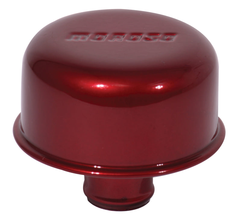 Moroso Valve Cover Breather - 1.22in Diameter - One Piece Push-In Type - Red Powder Coat Valve Covers Moroso