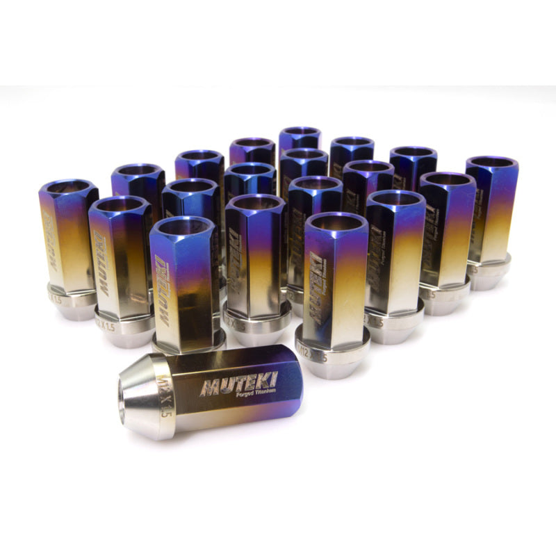 Wheel Mate Muteki Open End Lug Nuts Burned Titanium 12x1.25 - Set of 20 Lug Nuts Wheel Mate