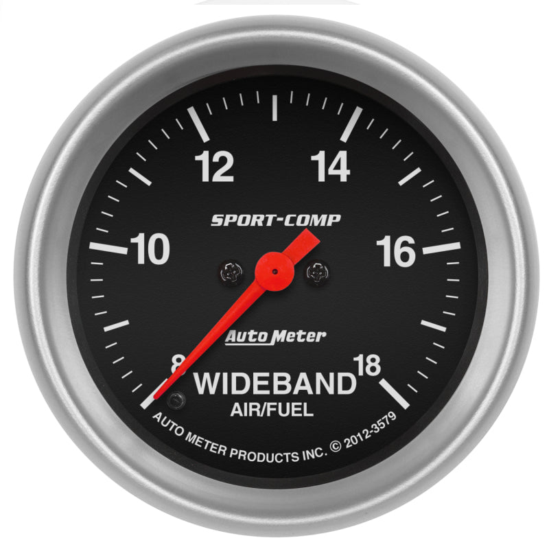 Autometer Sport-Comp 2-5/8in Wideband Air/Fuel Ratio Analog 8:1-18:1 AFR Gauges AutoMeter