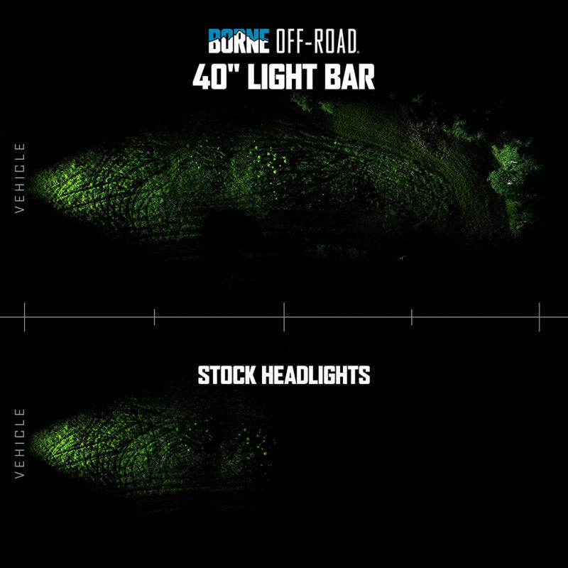 Borne Off-Road 21+ Direct Fit Bronco Light Bar 40in Upfit Light Bars & Cubes Borne Off-Road