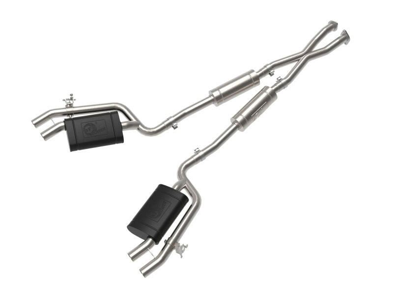 aFe Gemini XV 2.5in 304 SS Cat-Back Exhaust w/Cut-Out 18-22 Kia Stinger V6 3.3L Catback aFe