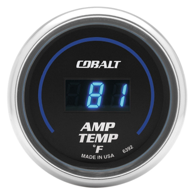 AutoMeter Gauge Stereo Amp Temperature 2-1/16in. 250 Deg. F Digital Cobalt Gauges AutoMeter