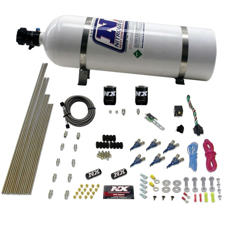Nitrous Express 6 Cyl Gas Nitrous Kit (150-375HP) w/15lb Bottle Nitrous Systems Nitrous Express