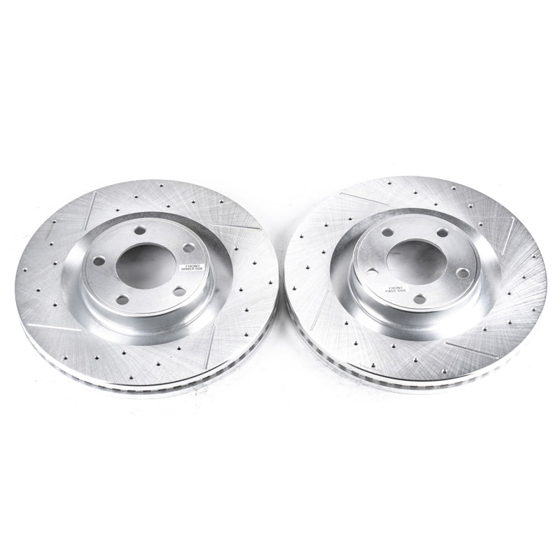 Power Stop 07-15 Ford Edge Front Evolution Drilled & Slotted Rotors - Pair Brake Rotors - Slot & Drilled PowerStop