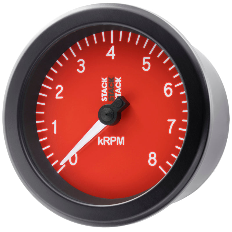 Autometer Stack Sport 88mm 0-8K RPM Tachometer - Red Gauges AutoMeter