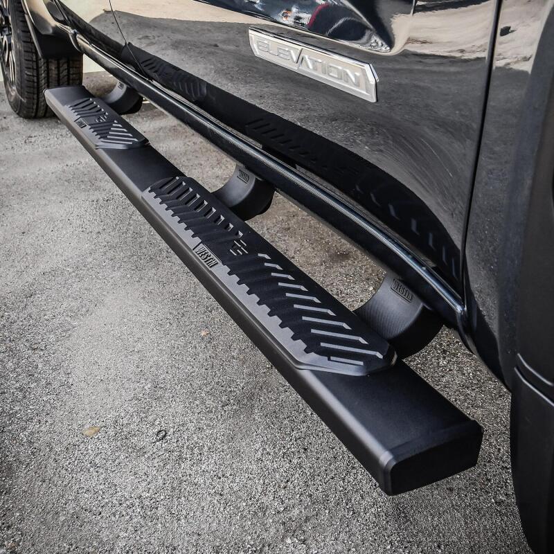 Westin 19-22 Chevrolet Silverado 1500 DC R5 Nerf Step Bars - Blk Nerf Bars Westin