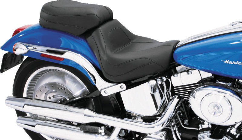 Mustang 00-07 Harley Softail Deuce Sport Touring Solo Seat - Black Solo Motorcycle Seats Mustang Motorcycle
