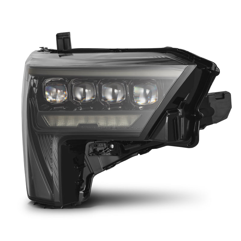 AlphaRex 22-23 Toyota Tundra NOVA-Series Headlights Alpha-Black w/Amber DRL - Req 810029 OR 810030 Headlights AlphaRex