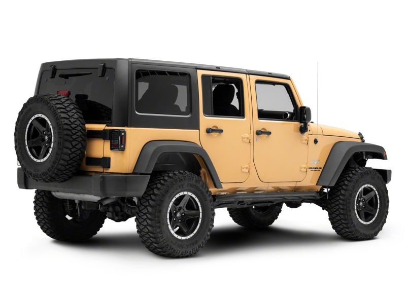 Raxiom 07-18 Jeep Wrangler JK Axial Series LED Tail Lights- Blk Housing (Clear Lens) Tail Lights Raxiom