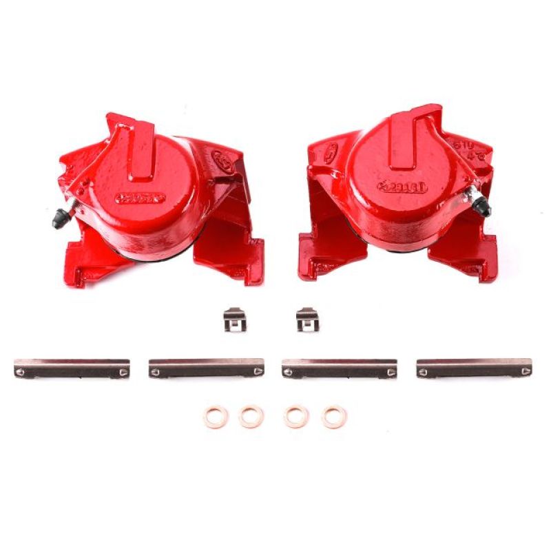 Power Stop 86-93 Ford Bronco Front Red Calipers w/o Brackets - Pair Brake Calipers - Perf PowerStop