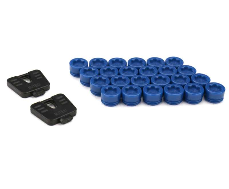 Wheel Mate SR45R Caps Set of 20 - Blue Lug Nuts Wheel Mate