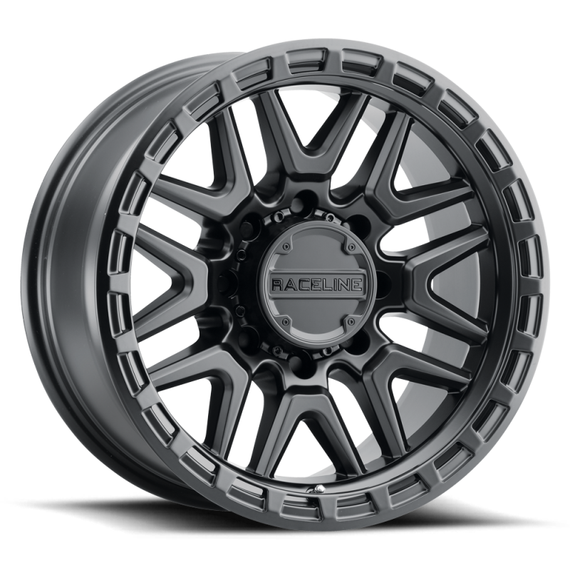 Raceline 953B Krank 18x9in / 8x180 BP / 18mm Offset / 124.2mm Bore - Satin Black Wheel Wheels - Cast Raceline