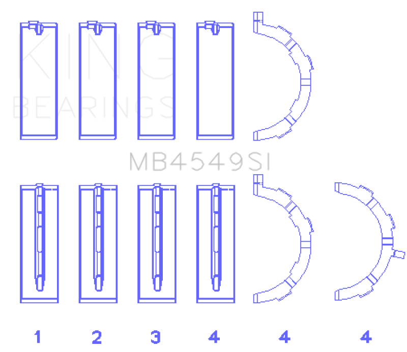 King Engine Bearings Ford EcoBoost 3.5L/3.7L V6 Main Bearing Set - Size STD Bearings King Engine Bearings