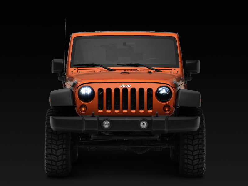 Raxiom 97-18 Jeep Wrangler TJ/JK Axial Series LED Headlights- Black Housing (Clear Lens) Headlights Raxiom