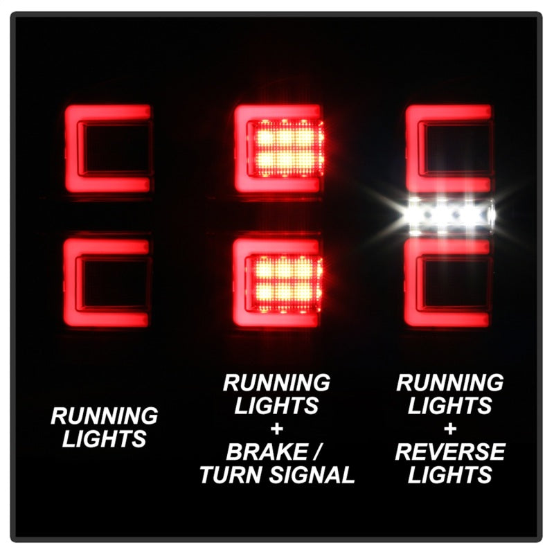 Spyder 16-17 Toyota Tacoma LED Tail Lights - Black (ALT-YD-TT16-LED-BK) Tail Lights SPYDER