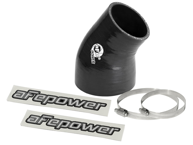 aFe Magnum FORCE Intake Coupling Kit (3 IN ID to 2-1/4 IN ID x 35 Deg.) Elbow Coupler - Black Air Intake Components aFe