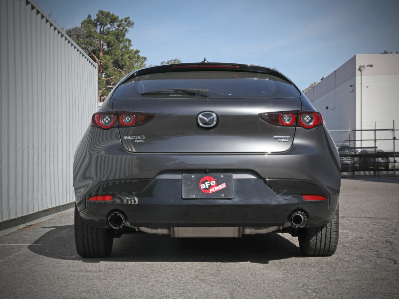 aFe 19-22 Mazda 3 L4 2.5L Takeda 3in to 2-1/2in 304 SS Axle-Back Exhaust w/ Carbon Fiber Tip Axle Back aFe