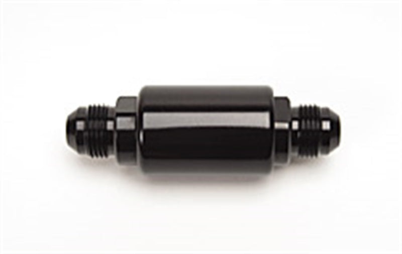 Russell Performance Black Anodized (3-1/4in Length 1-1/4in dia. -8 male inlet/outlet) Fuel Filters Russell